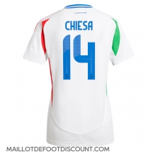 Maillot de football Réplique Italie Federico Chiesa #14 Extérieur Femme Europe 2024 Manche Courte