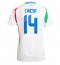 Maillot de football Réplique Italie Federico Chiesa #14 Extérieur Femme Europe 2024 Manche Courte