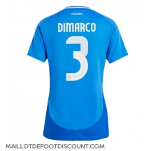 Maillot de football Réplique Italie Federico Dimarco #3 Domicile Femme Europe 2024 Manche Courte