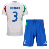 Maillot de football Réplique Italie Federico Dimarco #3 Extérieur Enfant Europe 2024 Manche Courte (+ Pantalon court)