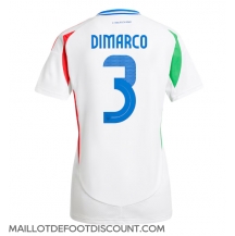 Maillot de football Réplique Italie Federico Dimarco #3 Extérieur Femme Europe 2024 Manche Courte