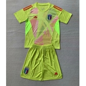 Maillot de football Réplique Italie Gardien de but Domicile Enfant Europe 2024 Manche Courte (+ Pantalon court)