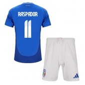 Maillot de football Réplique Italie Giacomo Raspadori #11 Domicile Enfant Europe 2024 Manche Courte (+ Pantalon court)