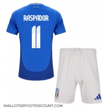 Maillot de football Réplique Italie Giacomo Raspadori #11 Domicile Enfant Europe 2024 Manche Courte (+ Pantalon court)