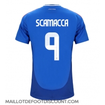 Maillot de football Réplique Italie Gianluca Scamacca #9 Domicile Europe 2024 Manche Courte