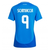 Maillot de football Réplique Italie Gianluca Scamacca #9 Domicile Femme Europe 2024 Manche Courte