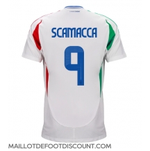 Maillot de football Réplique Italie Gianluca Scamacca #9 Extérieur Europe 2024 Manche Courte