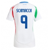 Maillot de football Réplique Italie Gianluca Scamacca #9 Extérieur Femme Europe 2024 Manche Courte