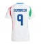 Maillot de football Réplique Italie Gianluca Scamacca #9 Extérieur Femme Europe 2024 Manche Courte