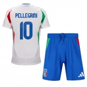 Maillot de football Réplique Italie Lorenzo Pellegrini #10 Extérieur Enfant Europe 2024 Manche Courte (+ Pantalon court)