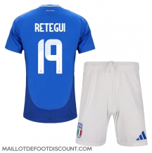 Maillot de football Réplique Italie Mateo Retegui #19 Domicile Enfant Europe 2024 Manche Courte (+ Pantalon court)