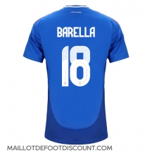 Maillot de football Réplique Italie Nicolo Barella #18 Domicile Europe 2024 Manche Courte