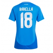 Maillot de football Réplique Italie Nicolo Barella #18 Domicile Femme Europe 2024 Manche Courte