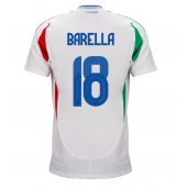 Maillot de football Réplique Italie Nicolo Barella #18 Extérieur Europe 2024 Manche Courte