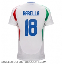 Maillot de football Réplique Italie Nicolo Barella #18 Extérieur Europe 2024 Manche Courte