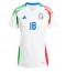 Maillot de football Réplique Italie Nicolo Barella #18 Extérieur Femme Europe 2024 Manche Courte