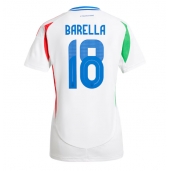 Maillot de football Réplique Italie Nicolo Barella #18 Extérieur Femme Europe 2024 Manche Courte