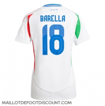 Maillot de football Réplique Italie Nicolo Barella #18 Extérieur Femme Europe 2024 Manche Courte