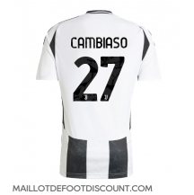 Maillot de football Réplique Juventus Andrea Cambiaso #27 Domicile 2024-25 Manche Courte