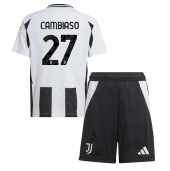 Maillot de football Réplique Juventus Andrea Cambiaso #27 Domicile Enfant 2024-25 Manche Courte (+ Pantalon court)