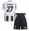 Maillot de football Réplique Juventus Andrea Cambiaso #27 Domicile Enfant 2024-25 Manche Courte (+ Pantalon court)