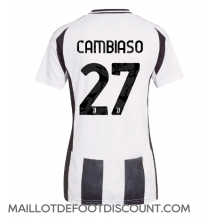 Maillot de football Réplique Juventus Andrea Cambiaso #27 Domicile Femme 2024-25 Manche Courte