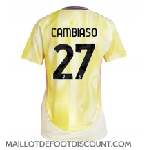 Maillot de football Réplique Juventus Andrea Cambiaso #27 Extérieur Femme 2024-25 Manche Courte