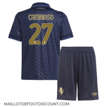 Maillot de football Réplique Juventus Andrea Cambiaso #27 Troisième Enfant 2024-25 Manche Courte (+ Pantalon court)