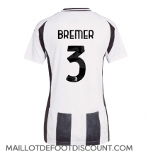 Maillot de football Réplique Juventus Gleison Bremer #3 Domicile Femme 2024-25 Manche Courte