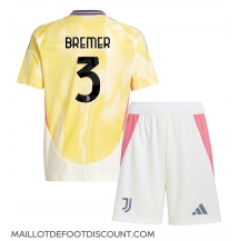 Maillot de football Réplique Juventus Gleison Bremer #3 Extérieur Enfant 2024-25 Manche Courte (+ Pantalon court)