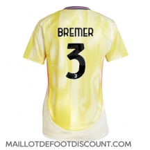 Maillot de football Réplique Juventus Gleison Bremer #3 Extérieur Femme 2024-25 Manche Courte