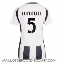 Maillot de football Réplique Juventus Manuel Locatelli #5 Domicile Femme 2024-25 Manche Courte