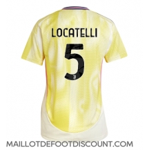 Maillot de football Réplique Juventus Manuel Locatelli #5 Extérieur Femme 2024-25 Manche Courte