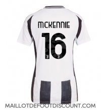 Maillot de football Réplique Juventus Weston McKennie #16 Domicile Femme 2024-25 Manche Courte