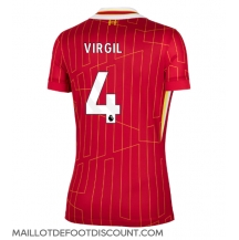 Maillot de football Réplique Liverpool Virgil van Dijk #4 Domicile Femme 2024-25 Manche Courte