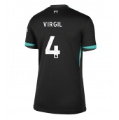 Maillot de football Réplique Liverpool Virgil van Dijk #4 Extérieur Femme 2024-25 Manche Courte