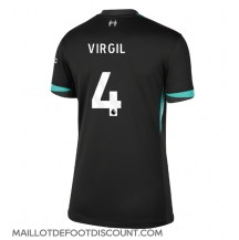 Maillot de football Réplique Liverpool Virgil van Dijk #4 Extérieur Femme 2024-25 Manche Courte