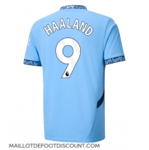 Maillot de football Réplique Manchester City Erling Haaland #9 Domicile 2024-25 Manche Courte