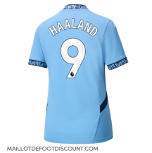 Maillot de football Réplique Manchester City Erling Haaland #9 Domicile Femme 2024-25 Manche Courte