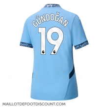 Maillot de football Réplique Manchester City Ilkay Gundogan #19 Domicile Femme 2024-25 Manche Courte