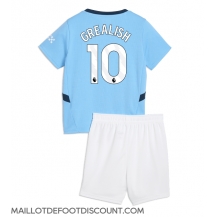 Maillot de football Réplique Manchester City Jack Grealish #10 Domicile Enfant 2024-25 Manche Courte (+ Pantalon court)