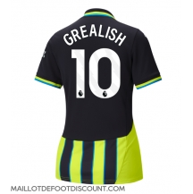 Maillot de football Réplique Manchester City Jack Grealish #10 Extérieur Femme 2024-25 Manche Courte