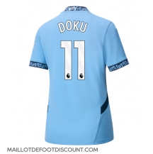 Maillot de football Réplique Manchester City Jeremy Doku #11 Domicile Femme 2024-25 Manche Courte