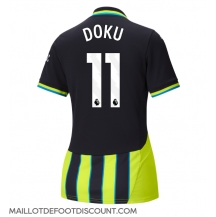 Maillot de football Réplique Manchester City Jeremy Doku #11 Extérieur Femme 2024-25 Manche Courte