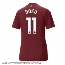 Maillot de football Réplique Manchester City Jeremy Doku #11 Troisième Femme 2024-25 Manche Courte