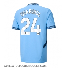 Maillot de football Réplique Manchester City Josko Gvardiol #24 Domicile 2024-25 Manche Courte