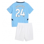 Maillot de football Réplique Manchester City Josko Gvardiol #24 Domicile Enfant 2024-25 Manche Courte (+ Pantalon court)