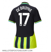 Maillot de football Réplique Manchester City Kevin De Bruyne #17 Extérieur Femme 2024-25 Manche Courte