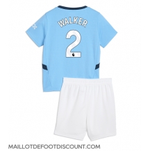 Maillot de football Réplique Manchester City Kyle Walker #2 Domicile Enfant 2024-25 Manche Courte (+ Pantalon court)