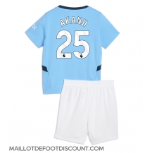 Maillot de football Réplique Manchester City Manuel Akanji #25 Domicile Enfant 2024-25 Manche Courte (+ Pantalon court)